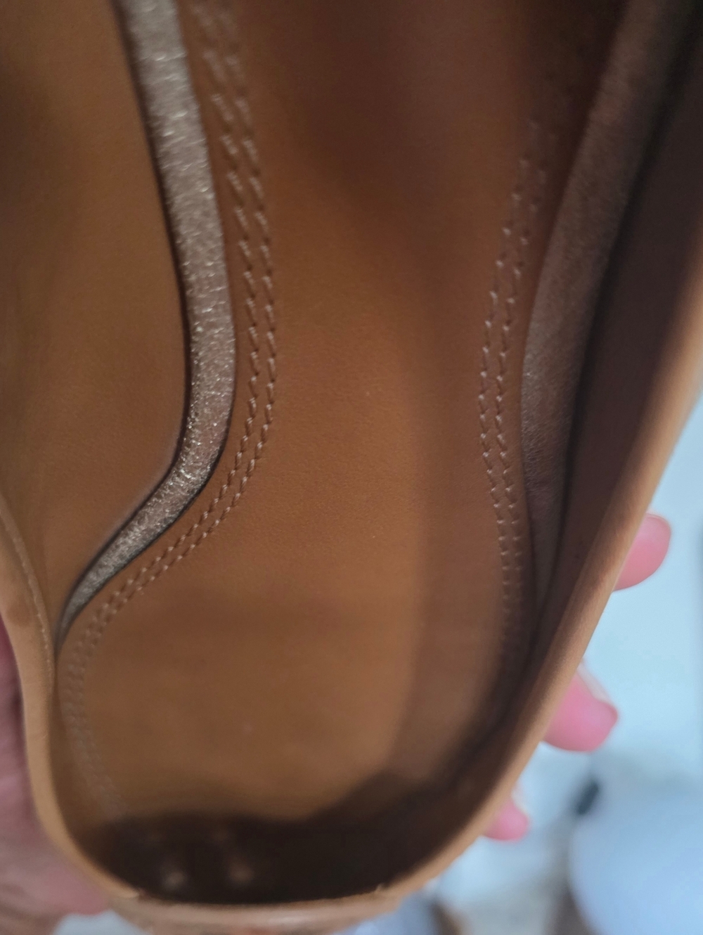 Tory Burch Platinum/Metallic Gold Leather Louisa Ballet Logo Flats - Picture 7 of 11